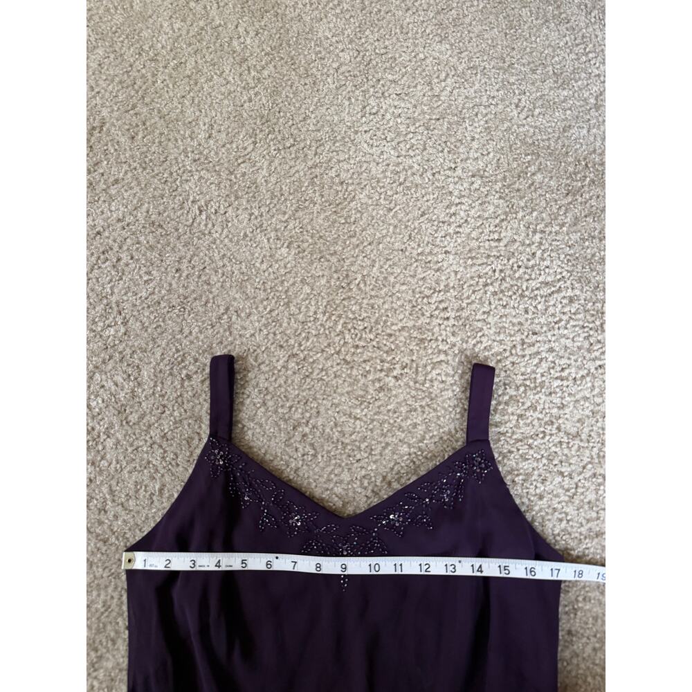 Vintage Y2K 90s David's Bridal Purple Beaded Whimsigoth Dress - Picture 14 of 15